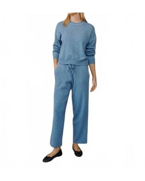 Bella Dahl Whip Stitch Straight Leg Pants - Blue