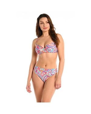 La Blanca Pebble Beach Bikini Top Wrap Bralette Swimwear Ddr2513 - Orange