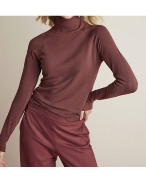 Summum Long Sleeve Turtleneck Top - Red