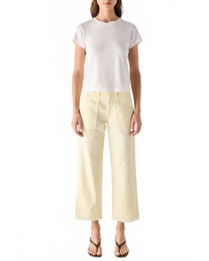 AMO Blondie Easy Army Slouch Crop Pants - Natural