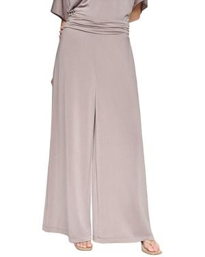 Halston Wide Leg Jersey Pant - Multicolor