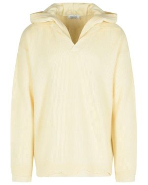 Laneus Ivory Wool Blend Sweater - Natural
