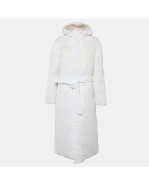 PANGAIA Nylon Flwrdwn Hooded Long Jacket - White