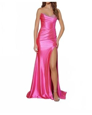Nox Anabel Strapless Mermaid Prom Gown - Pink