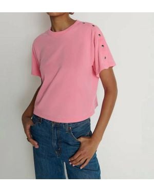 Nation Ltd Ada Button Tee - Pink