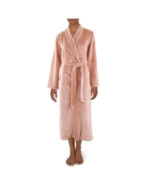 Eberjey Chalet Plush Long Sleeves Long Robe - Pink