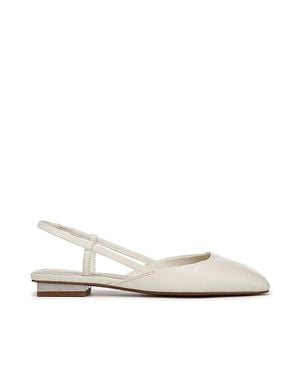 Sarto Telica Slingback Flats - White