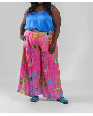 La Fuori Armorosa Gardenia Flared Pants - Pink