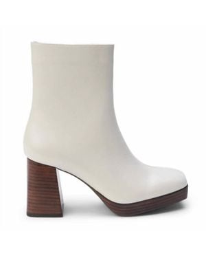 Matisse Duke Platform Zippered Boots - White