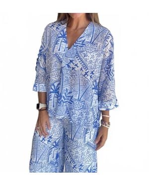 Sincerely Ours Sicilian Summer Top - Blue
