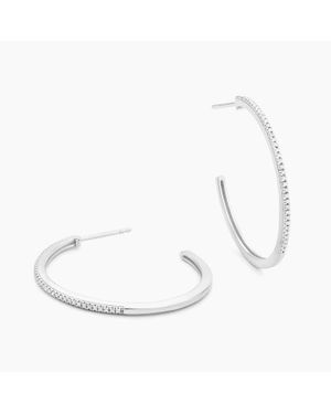 ELLA STEIN A Hoop Thing Medium Hoop Earrings - White