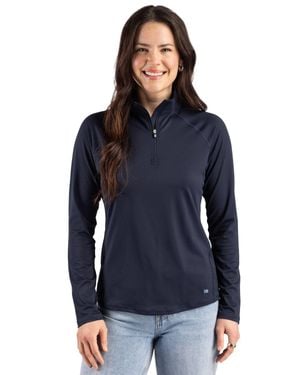 Cutter & Buck Prospect Recycled Featherlight Stretch Quarter Zip - Blue