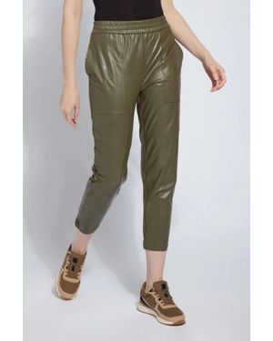 Lyssé Brisk Leather Jogger - Green