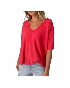 Six Fifty Doman V-Neck Top - Red