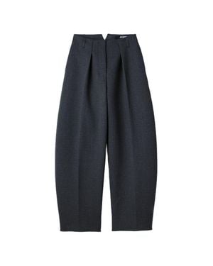 Jacquemus Wide-Leg Pants With High Waist And Deep Pleats - Blue
