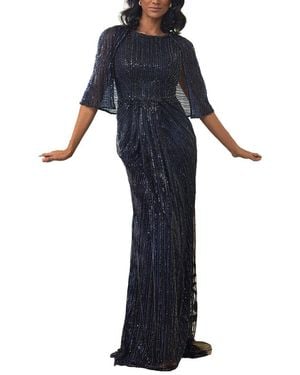 Terani Embellished Maxi Dress - Blue