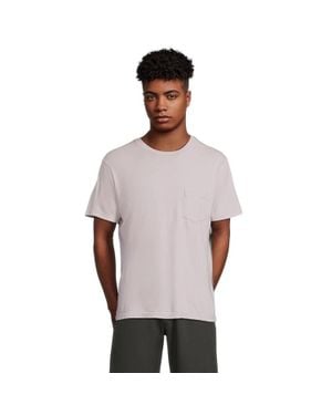RVCA Ptc Pigment T-Shirt Lilac Cotton Short Sleeve Crew Neck Kfc754 - Gray