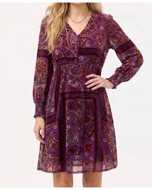 Johnny Was Kinney Dress - Purple