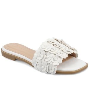 Journee Collection Apos;S Azalea Embellished Floral Flat - White