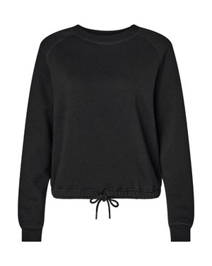 L.A.T Relaxed 3-End Boxy Fleece Crewneck Sweatshirt - Black