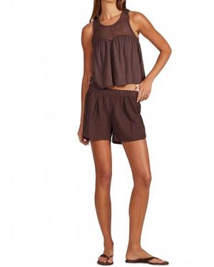 Bobi Pleated Shorts - Brown