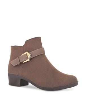Ulan Waterproof Dress Booties - Brown