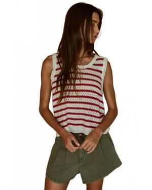 By Together Ravi Striped Knit Top - Brown