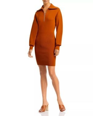 A.L.C. Otto Rib Mini Sweater Dress - Orange