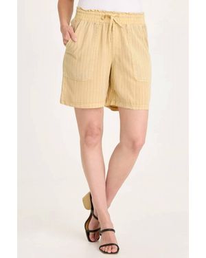 XCVI Lynn Pinstripe Paperbag Waist Short - Natural
