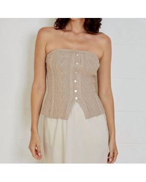 DH New York Aubrey Strapless Top - Natural