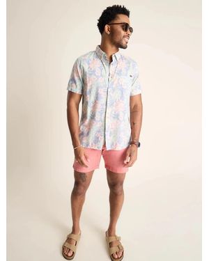 Chubbies The Resort Wear Shirt Floral Print Button-Down Dsgl1226 - Natural