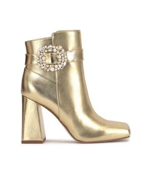 Jessica Simpson Luminna Block Heeled Bootie - Natural