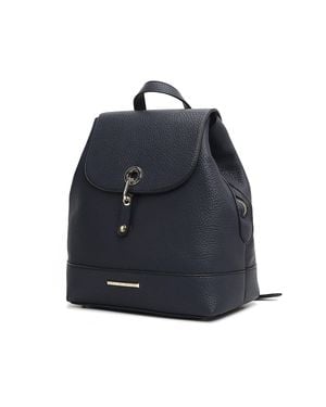 MKF Collection by Mia K Laura Vegan Leather Fashion Travel Backpack Purse For By Mia K - Blue
