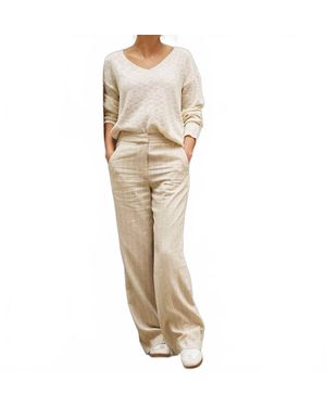 EsQualo Linen Pants - Natural