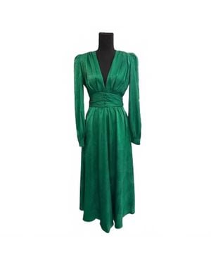 Ronny Kobo Long Sleeve Maxi Dress - Green
