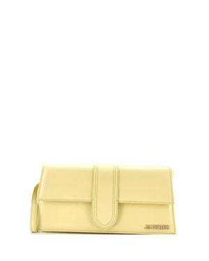 Jacquemus Le Bambino Top Handle Flap Bag Leather Long - Yellow