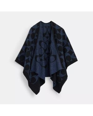 COACH Signature Cape - Blue