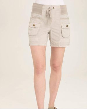 XCVI Felix Poplin Drawstring Short - Natural