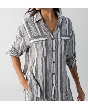 Sanctuary Variagated Stripe Top - Gray