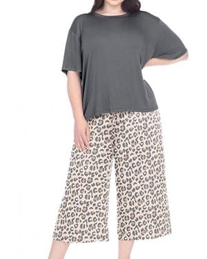 Honeydew Intimates Super Soft Fleece 2 Piece Top & Pajama Set - Multicolor