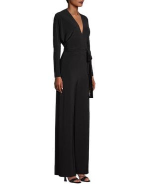 Norma Kamali Dolman Wrap Jumpsuit - Black