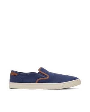 TOMS Baja Heritage Canvas Slip On Sneaker - Blue
