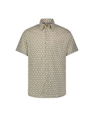 American Heritage With With Army Circle And X Marks Short Sleeve Shirt - Gray
