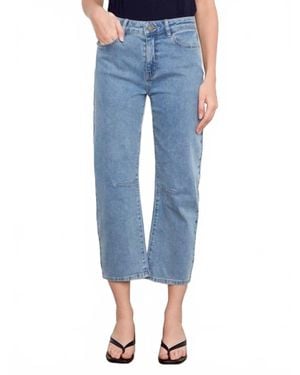 Charlie b Cropped Barrel Leg Jeans - Blue