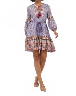 Oliphant Balloon Sleeve Flirty Mini Dress - Pink