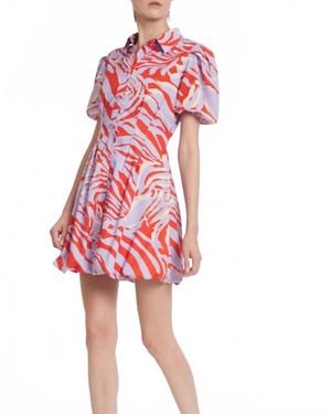 ONE33 SOCIAL Zebra Fit & Flare Dress - Red