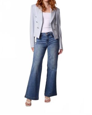 Blue Revival Charlotte Cropped Blazer - Blue