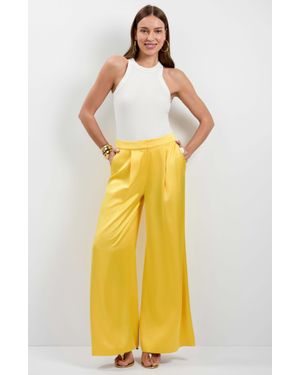 Trina Turk Pontaccio Satin Pant - Yellow