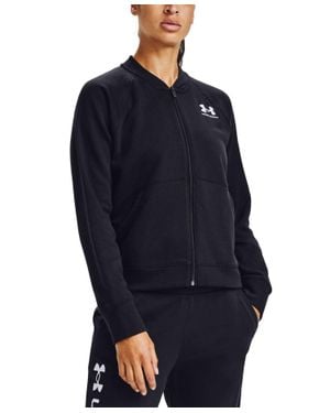 Under Armour Activewear Rival Fleece Bomber Jacket - Blue