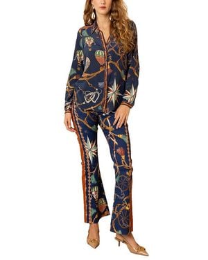 Hale Bob Cleo Silk Top - Blue